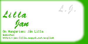 lilla jan business card