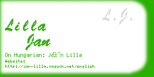 lilla jan business card